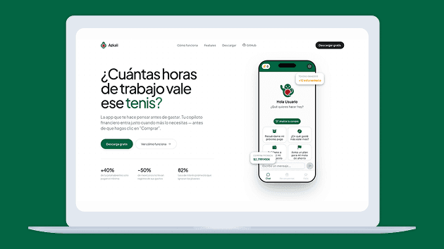 Landing page del producto